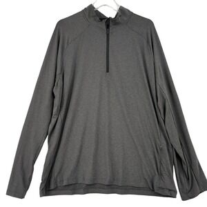 REI Co-Op Quarter Zip Pullover Stretch Knit Lightweight Shirt Gray Men's Size XL